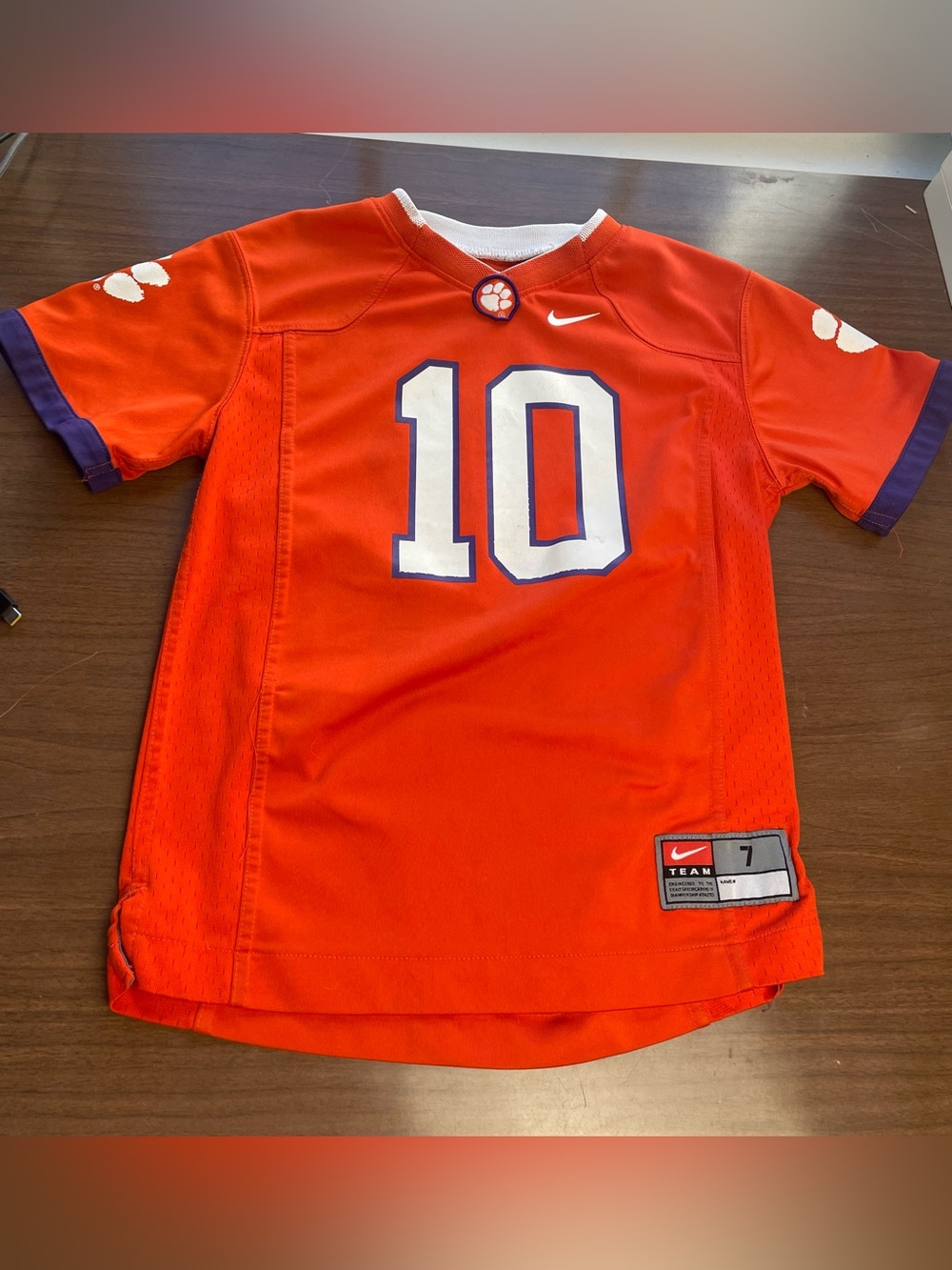 Nike Clemson Kids Football Jersey, Number 10